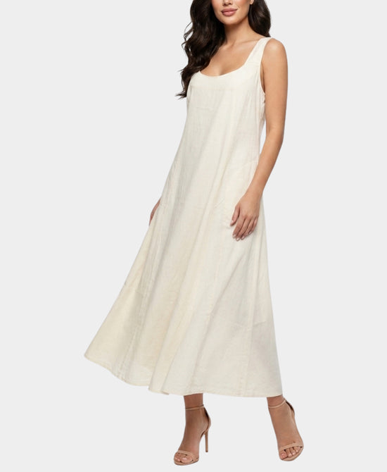 
Maxi Dress w/ Tie Back in CREAM view 1