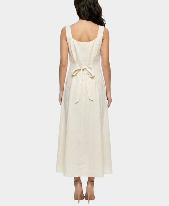 
Maxi Dress w/ Tie Back in CREAM view 2
