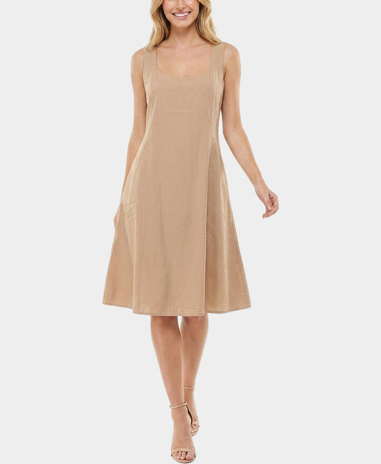 
Dress w/ Tie Back in BEIGE view 1