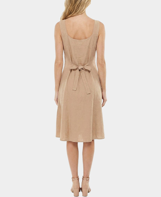 
Dress w/ Tie Back in BEIGE view 2