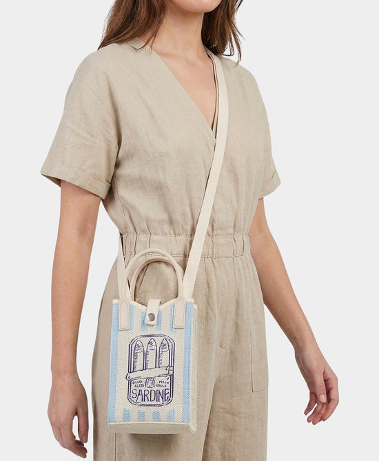 
Sardine Striped Crossbody Bag in BLUE/WHITE view 2