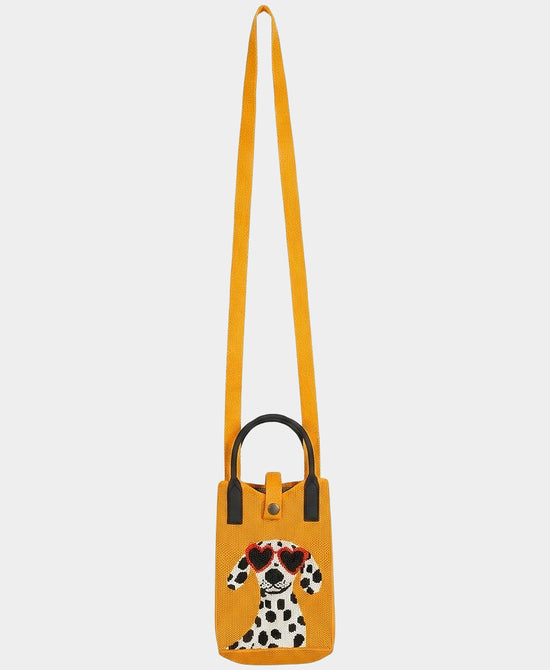 
Dalmatian Dog Crossbody Bag w/ Sunglasses in ORANGE view 2