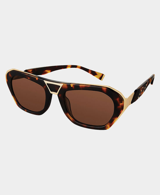 Rectangle Tortoise Sunglasses view 1