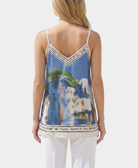 
Art-Inspired Scenic Print Tank in BLUE MULTI view 2