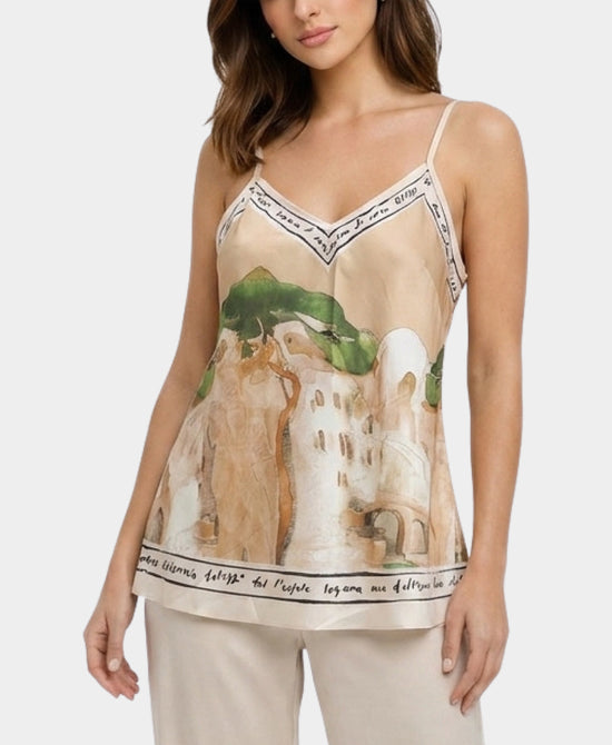 
Art-Inspired Scenic Print Tank in CAMEL view 1