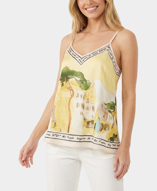 
Art-Inspired Scenic Print Tank in YELLOW MULTI view 1