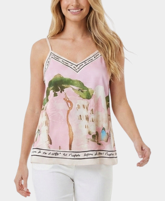 
Art-Inspired Scenic Print Tank in PINK MULTI view 1