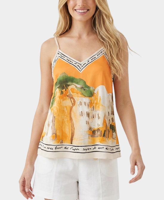 
Art-Inspired Scenic Print Tank in ORANGE view 1