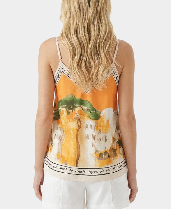 
Art-Inspired Scenic Print Tank in ORANGE view 2