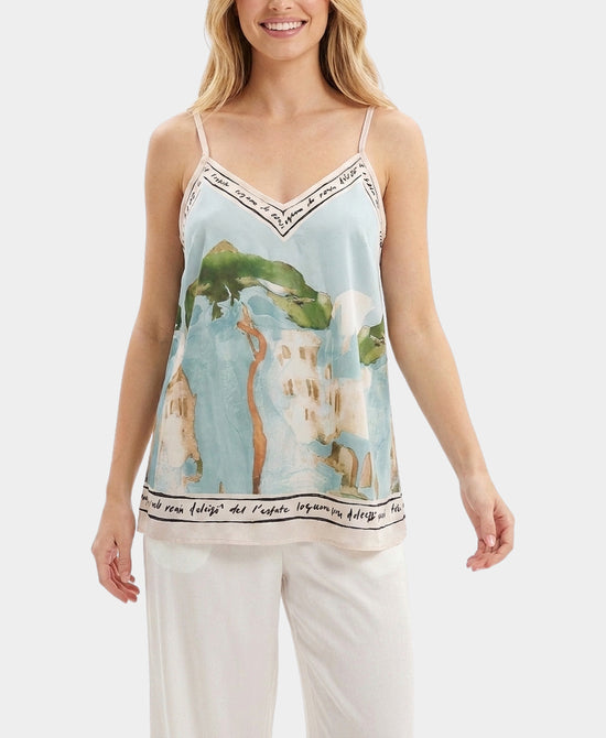 
Art-Inspired Scenic Print Tank in AQUA view 1