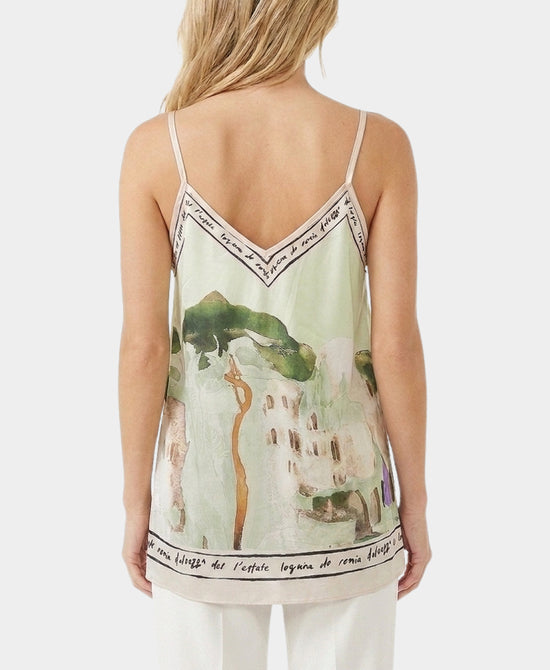 
Art-Inspired Scenic Print Tank in LIGHT GREEN view 2