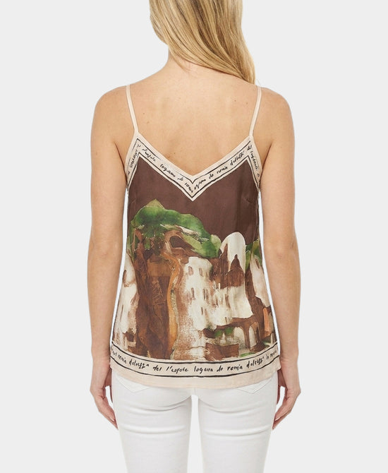
Art-Inspired Scenic Print Tank in BROWN view 2