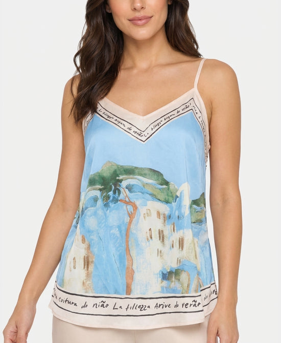 
Art-Inspired Scenic Print Tank in LIGHT BLUE view 1