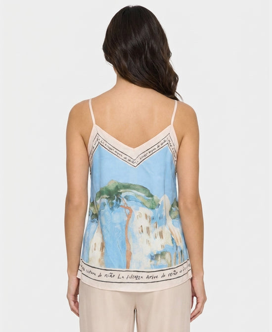 
Art-Inspired Scenic Print Tank in LIGHT BLUE view 2