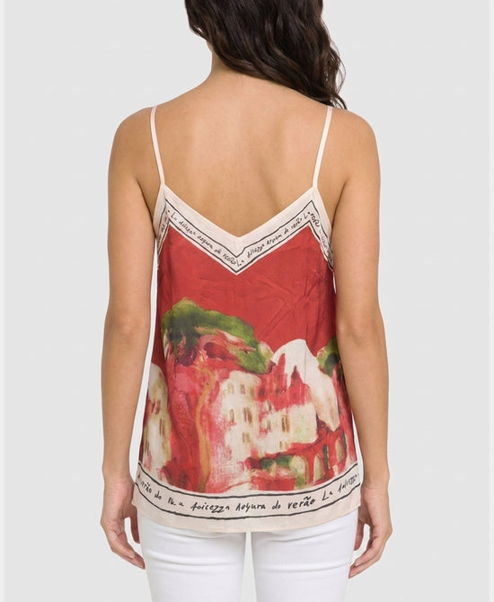 
Art-Inspired Scenic Print Tank in RED view 2