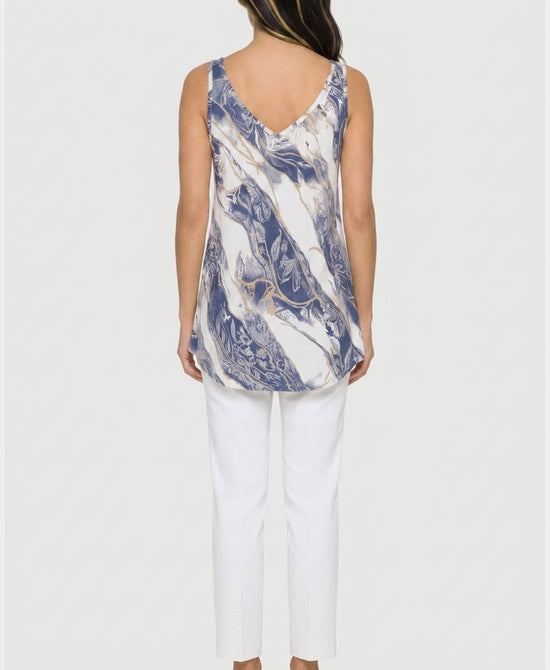 
Printed Top in WHITE/BLUE view 2