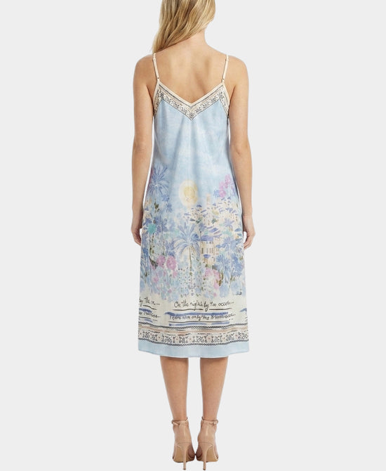 
Riviera Print Midi Dress in LIGHT BLUE view 2
