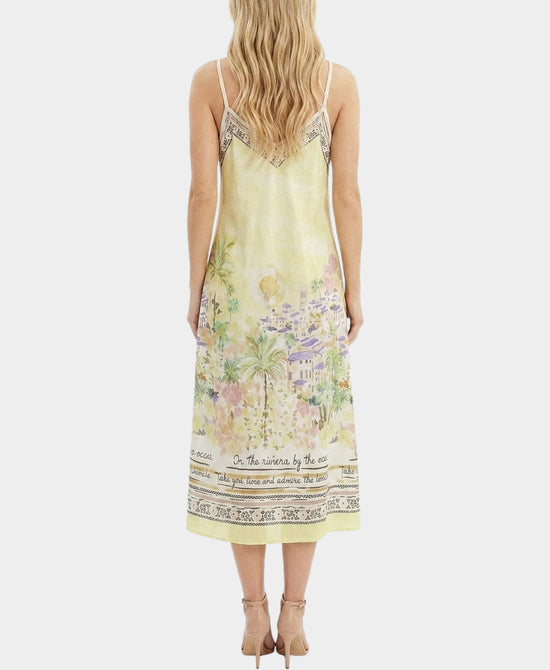 
Riviera Print Midi Dress in YELLOW MULTI view 2