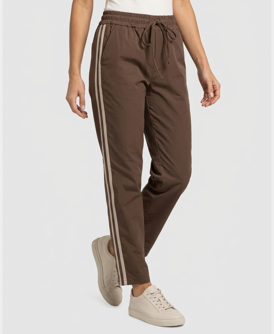 
Pants w/ Stripe Side Detail in BROWN view 1