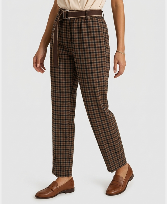 
Check Pants in BROWN/BLACK/TAUPE view 1