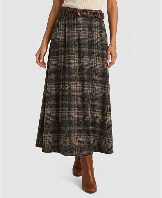 
Plaid Midi Skirt in MULTI view 1