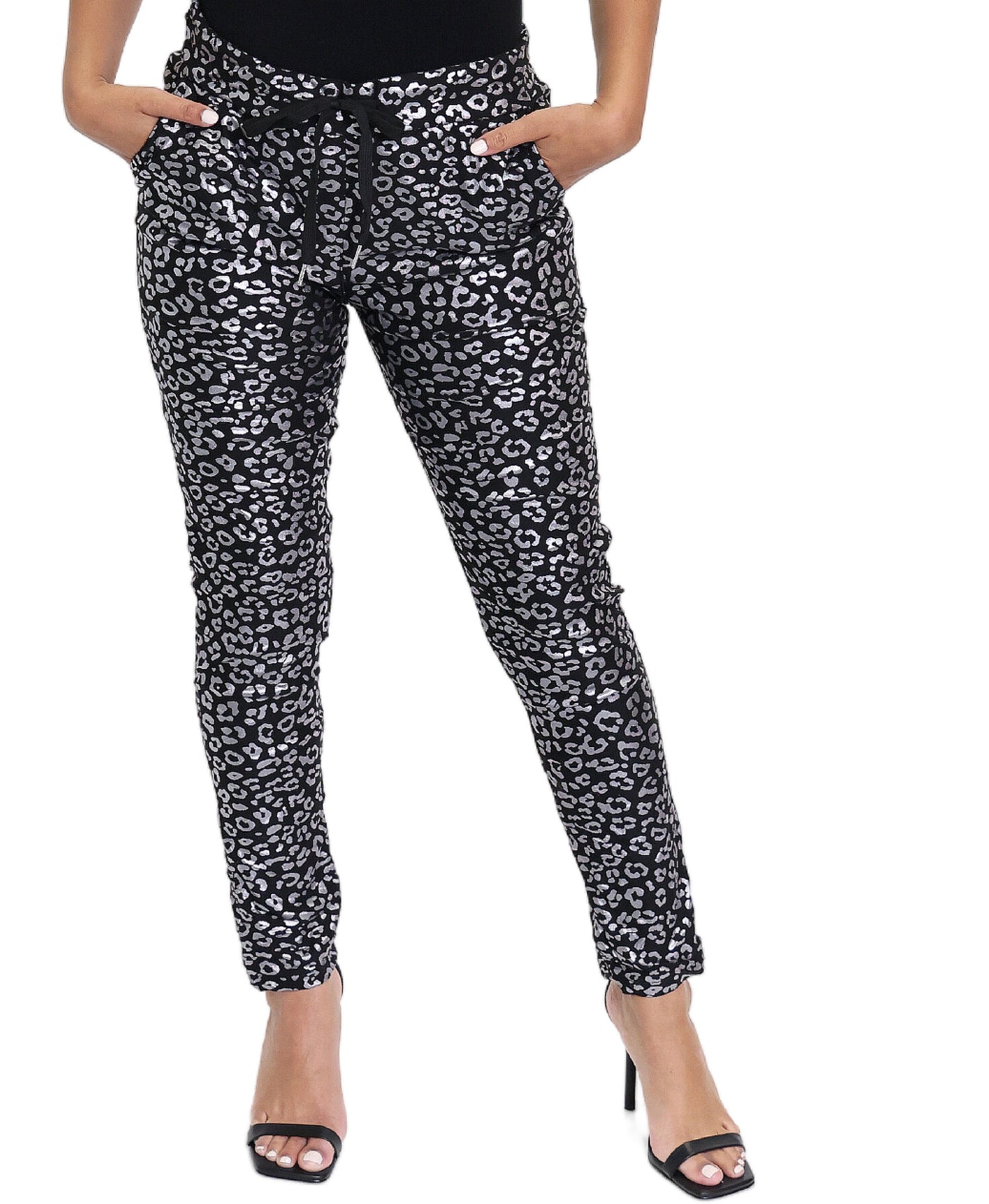 Shimmer Leopard Print Pants image 1