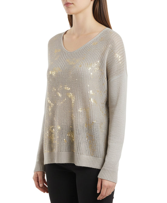 Sweater w/ Gold Foil view 