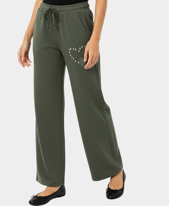 Pants w/ Rhinestone Hearts view 