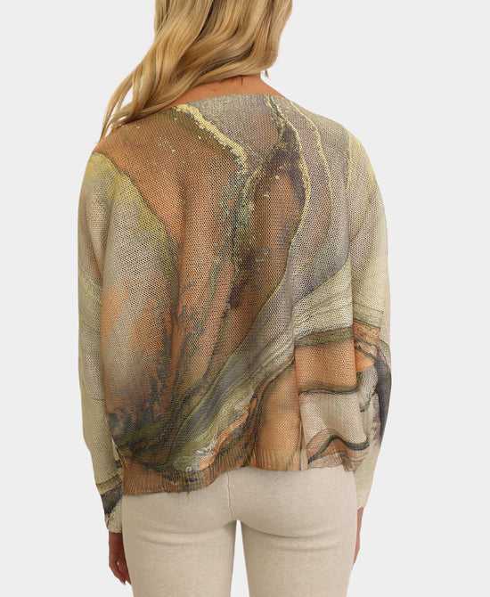 Printed Knit Top view 