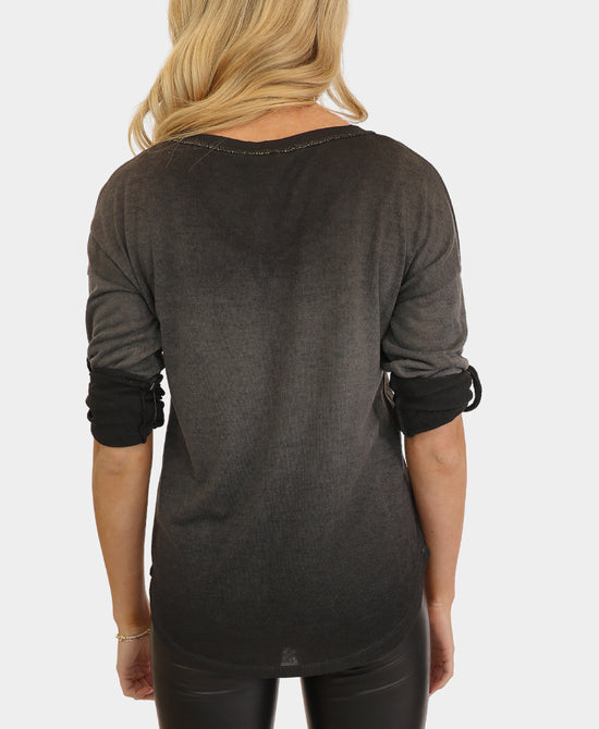 Colorblock Shimmer Top view 