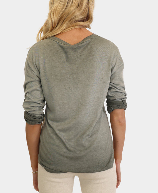 Colorblock Shimmer Top view 