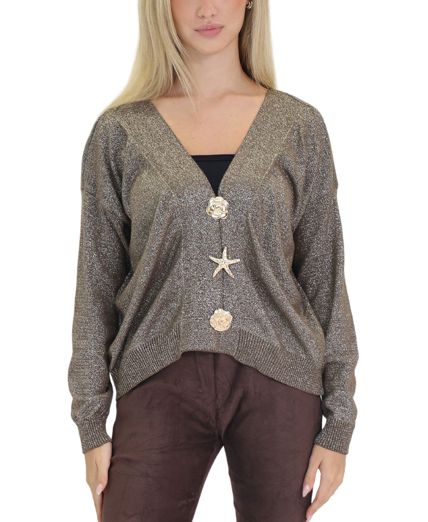 Shimmer Cardigan w/ Removable Pins view 1