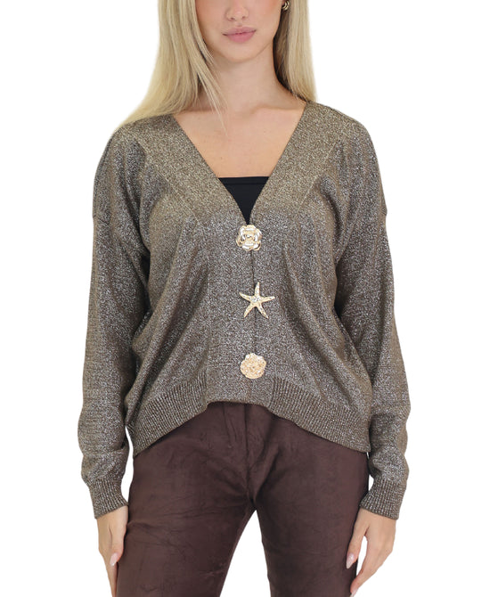 Shimmer Cardigan w/ Removable Pins view 