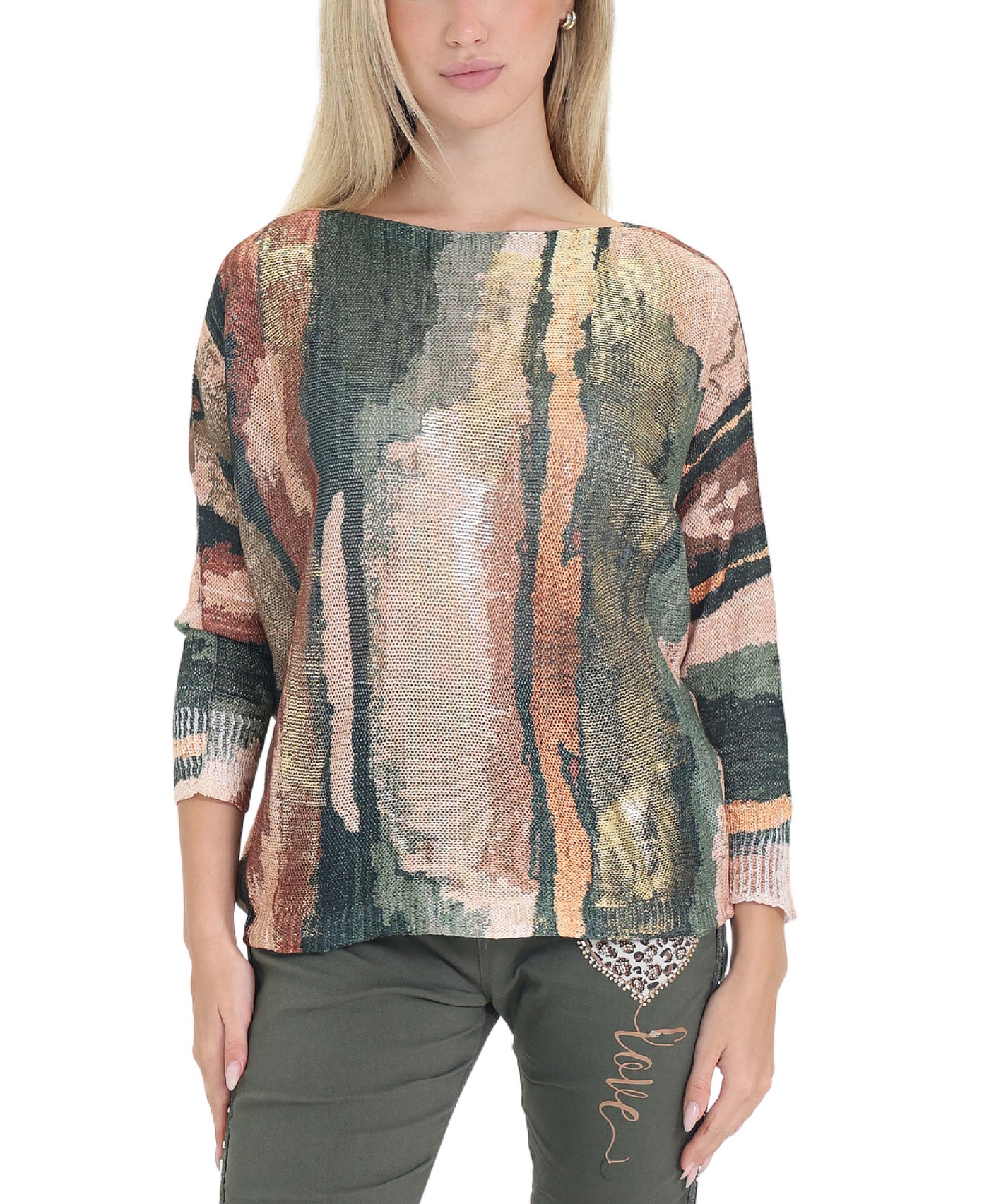Printed Knit Top view 1