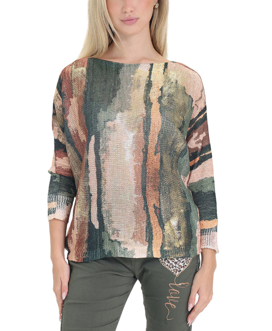 Printed Knit Top view 