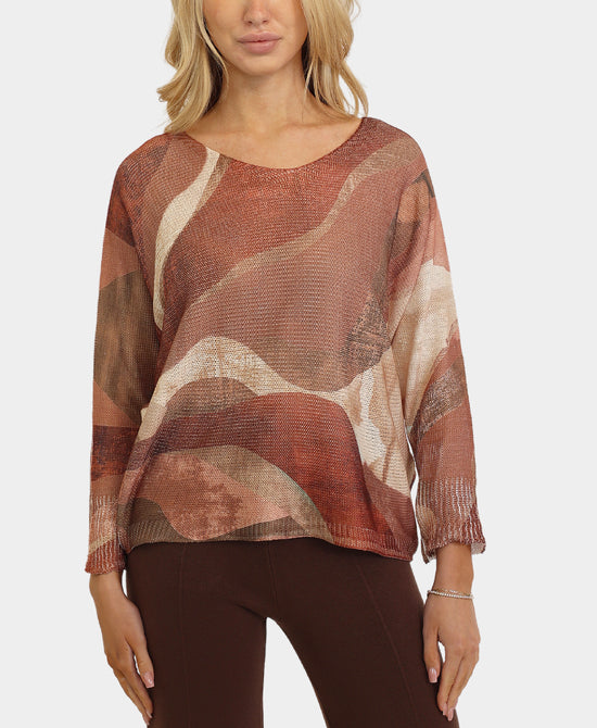 Printed Knit Top view 