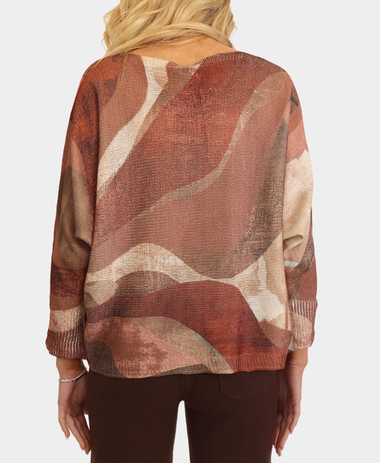 Printed Knit Top view 