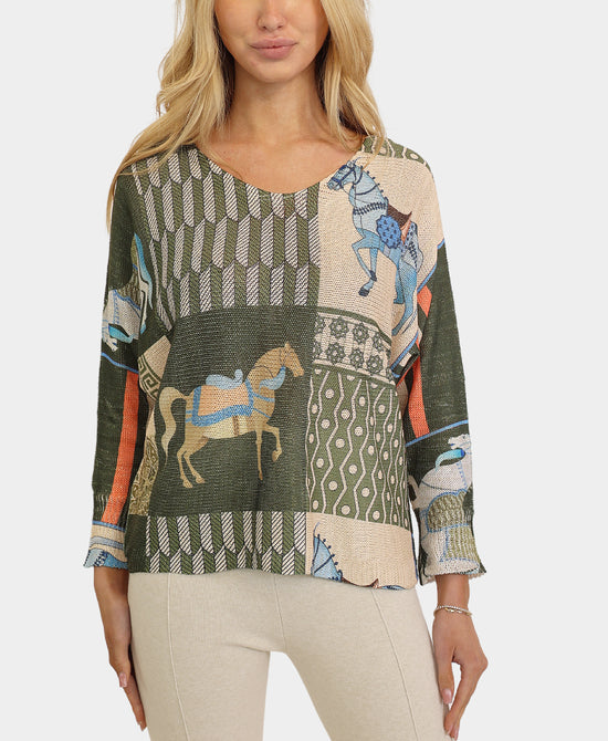 Printed Knit Top view 