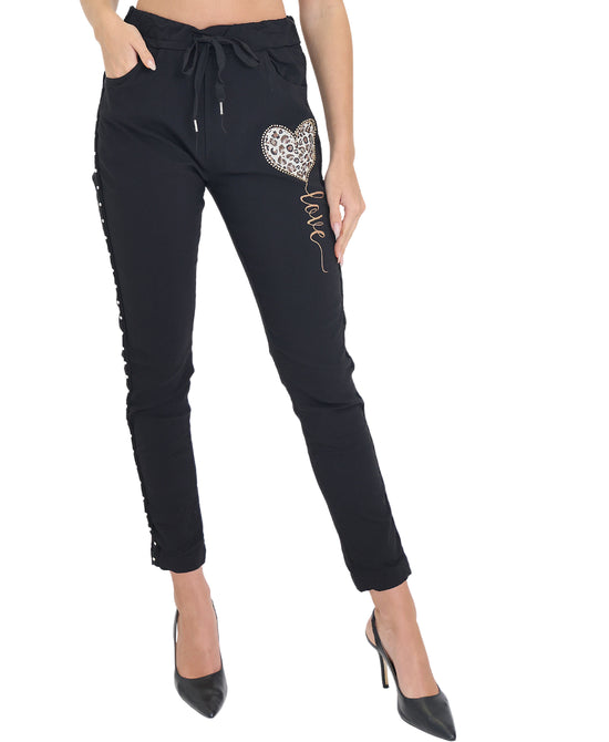 "Love" Pants w/ Side Grommets view 