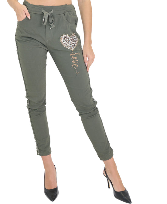 "Love" Pants w/ Side Grommets view 