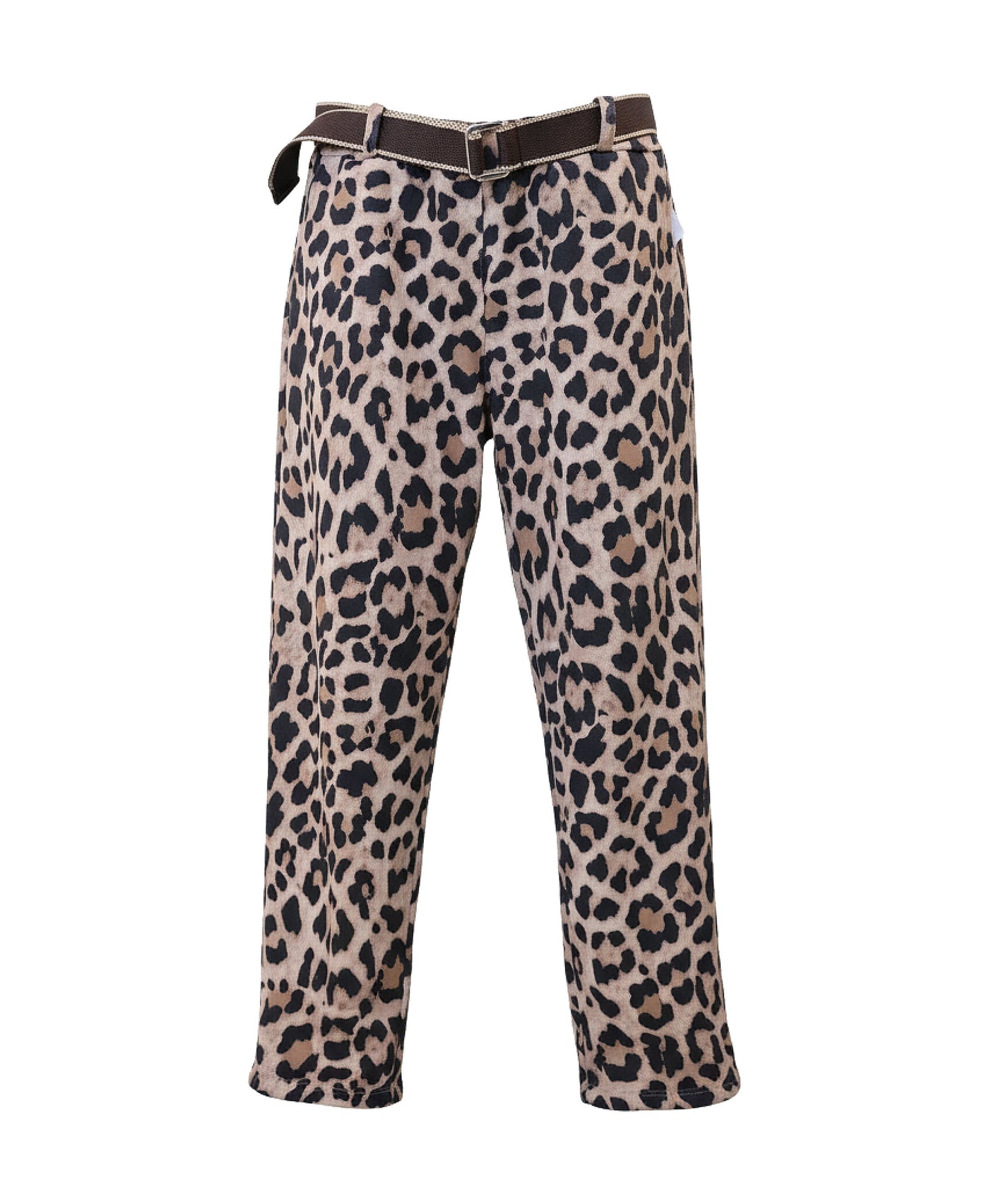 Leopard Print Faux Suede Pants