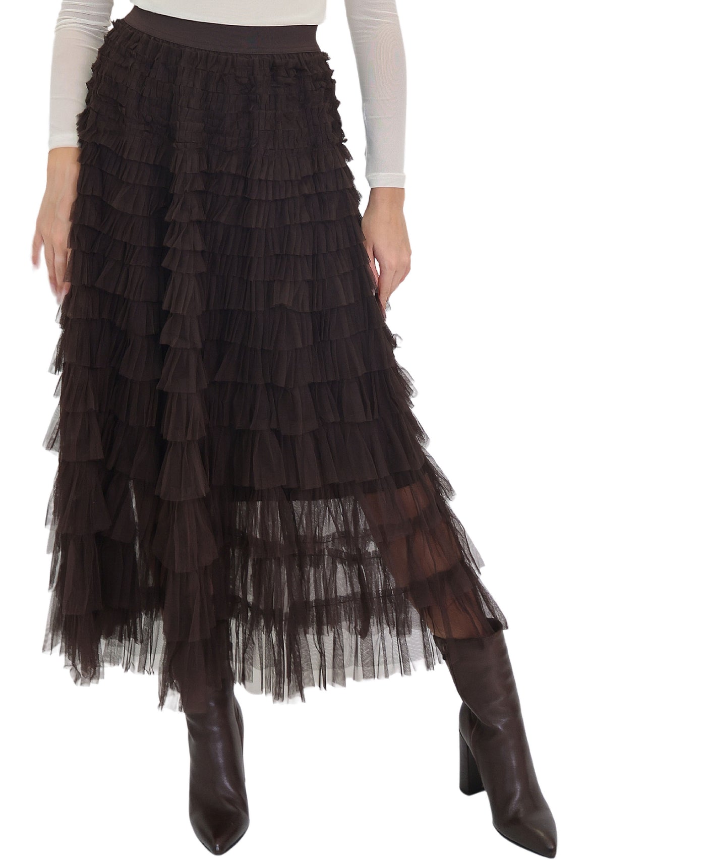 Solid Mesh Skirt view 1