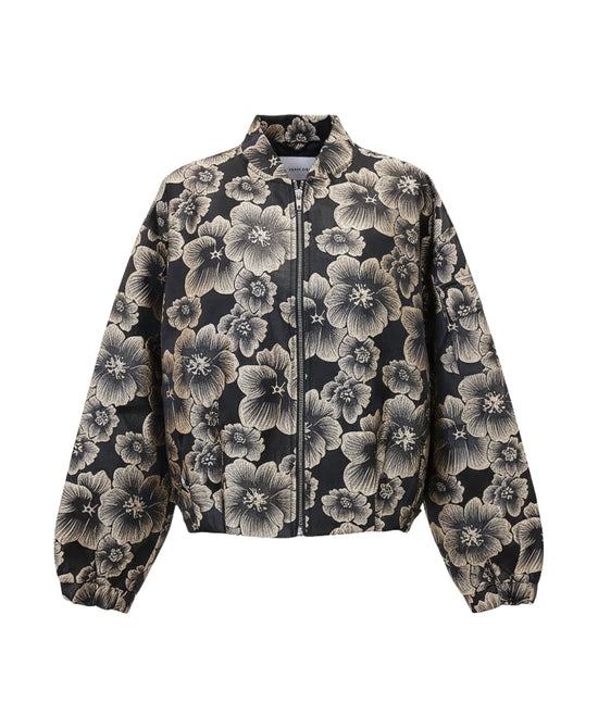 Floral Jacquard Bomber Jacket view 