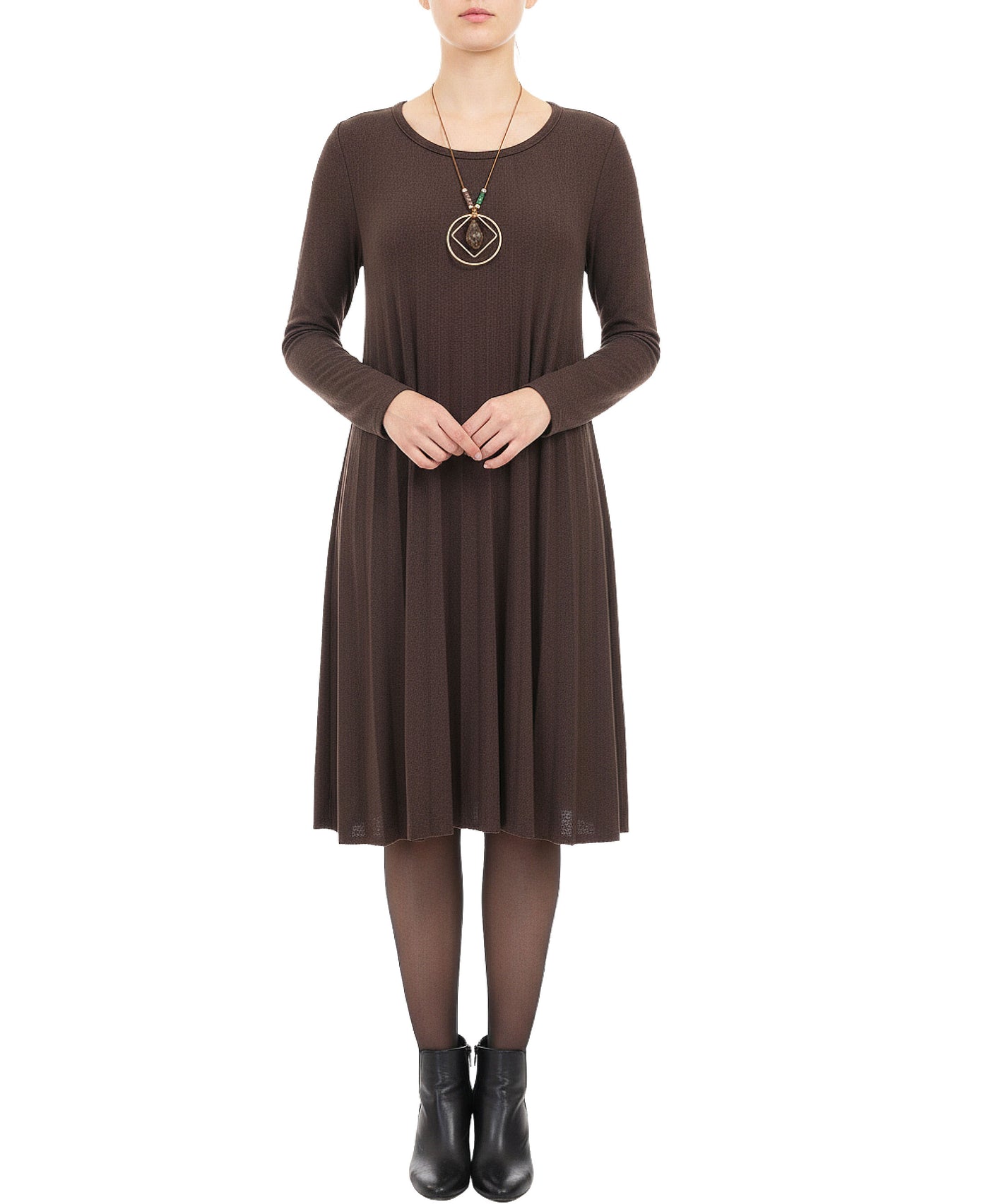 Pleated Knit Dress view 1