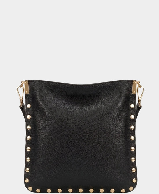 
Leather Crossbody Bag w/ Studs in NOIR view 2