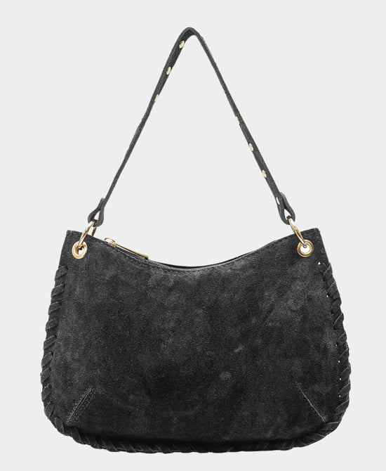 
Suede Shoulder Bag in BLACK view 1