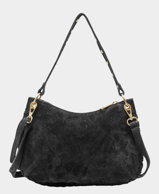 
Suede Shoulder Bag in BLACK view 2