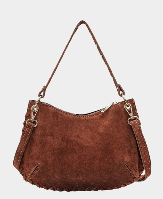 
Suede Shoulder Bag in CHOCOLATE view 1