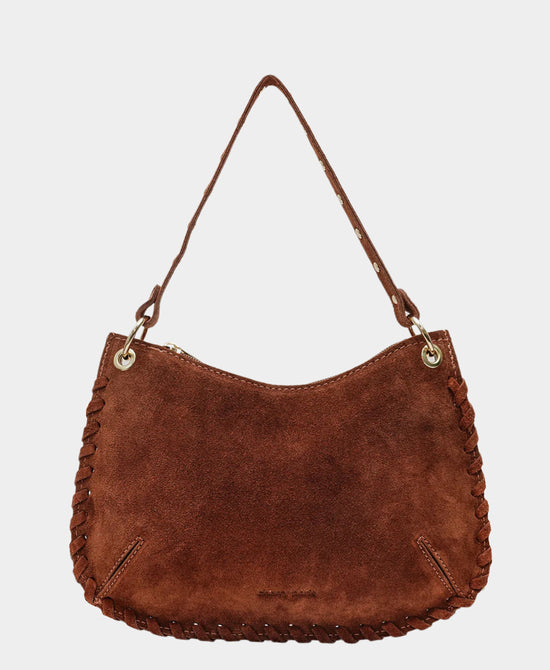 
Suede Shoulder Bag in CHOCOLATE view 2