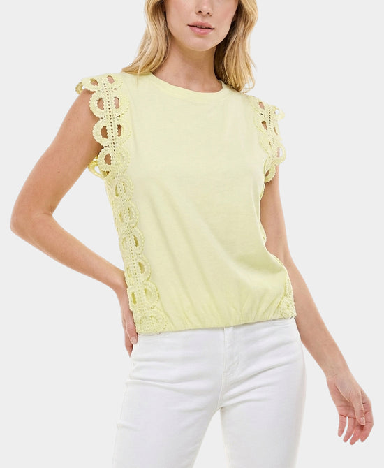 
Top w/ Scallop Trim in YELLOW view 1